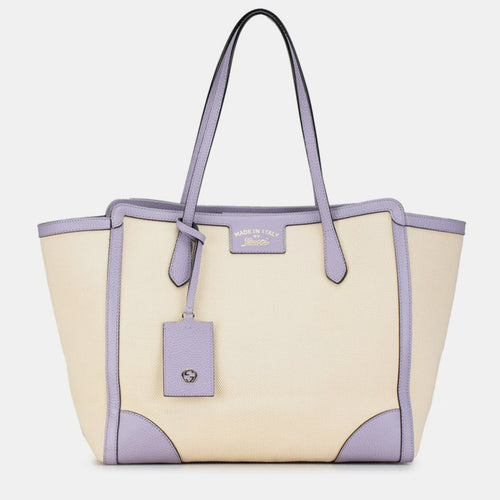 Brown Canvas Swing Tote Bag