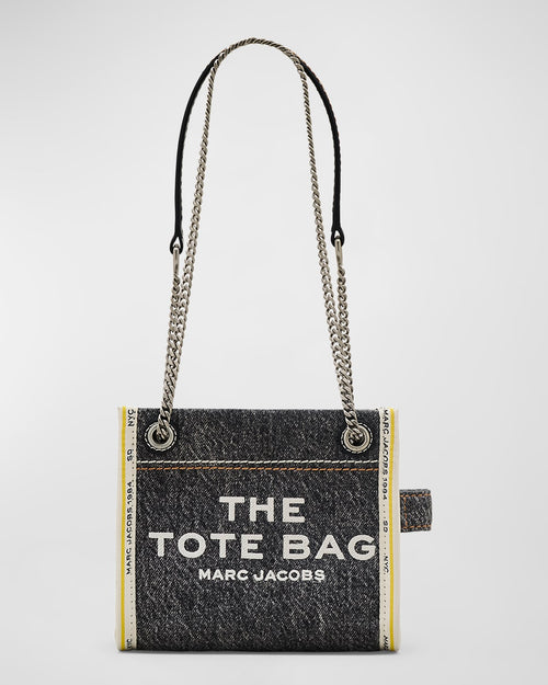 The Denim Chain Crossbody Tote Bag