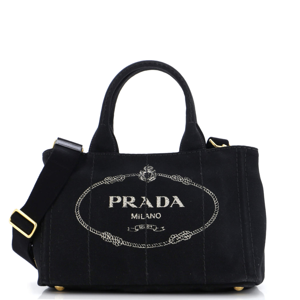 Prada PRADA Canapa Convertible Tote Canvas Mini