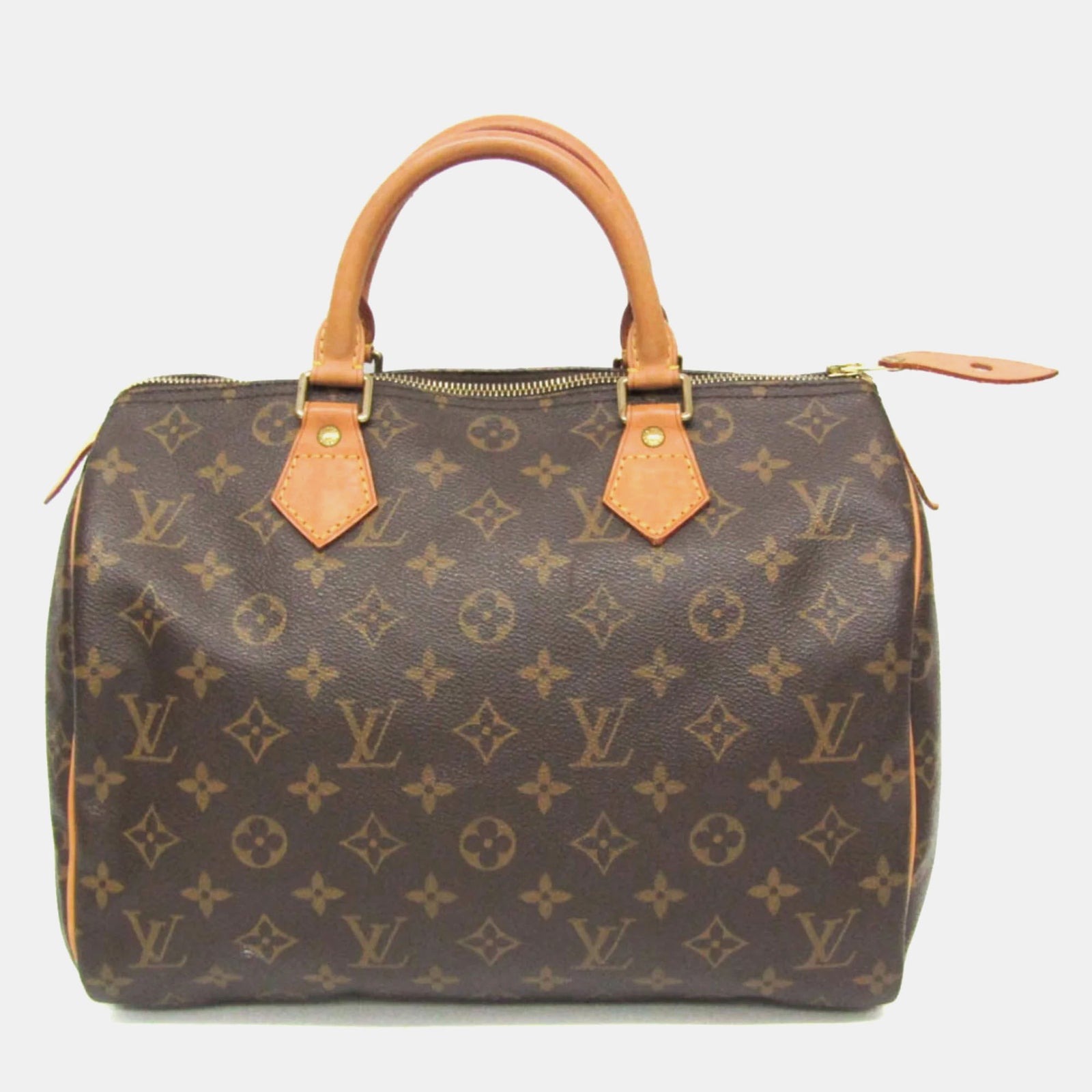 Louis Vuitton Braune Umhängetasche „Speedy 30“ aus Canvas mit Monogramm