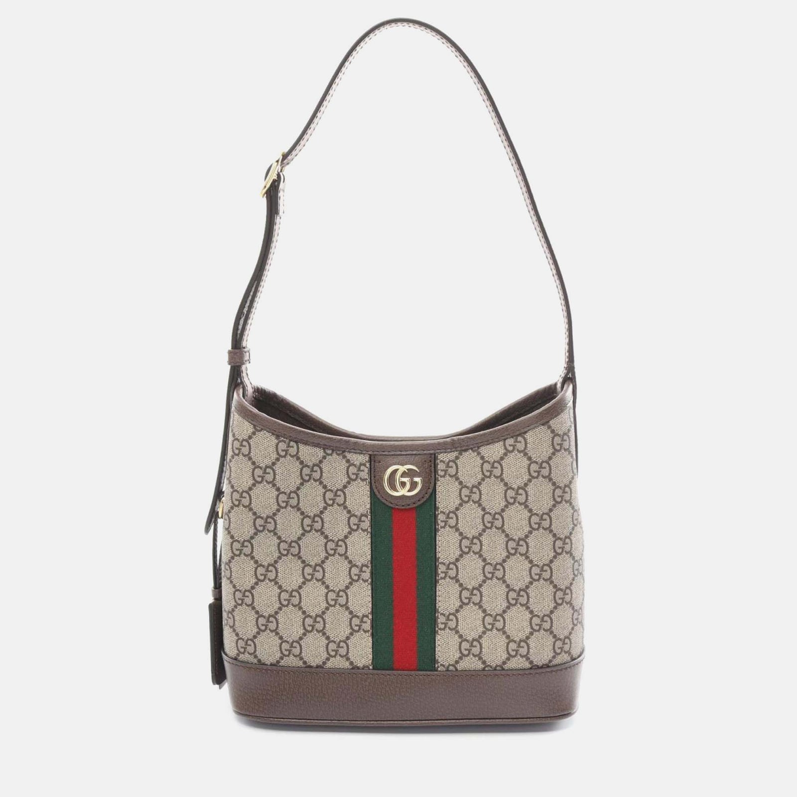 Gucci Kleine Schultertasche Ophidia GG Supreme aus beschichtetem Canvas-Leder in Beige-Braun