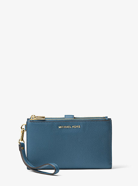 Michael Kors MK Adele Leather Smartphone Wallet - Blue - Michael Kors