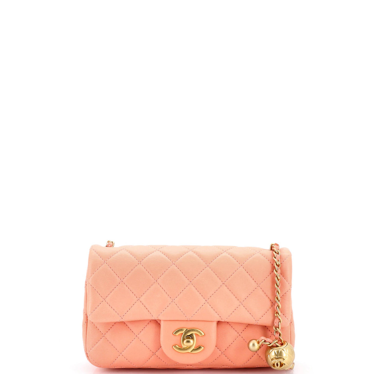 Chanel CHANEL Pearl Crush Flap Bag Quilted Lambskin Mini
