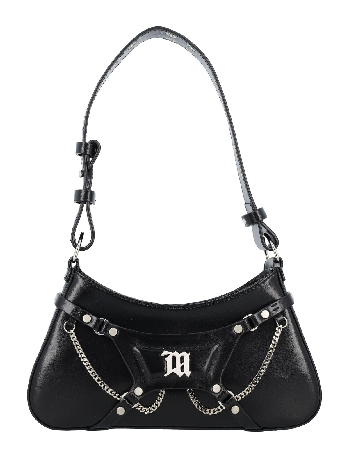 Misbhv Women's Leather Shoulder Bag in Black | 24A230A405 Color BLACK