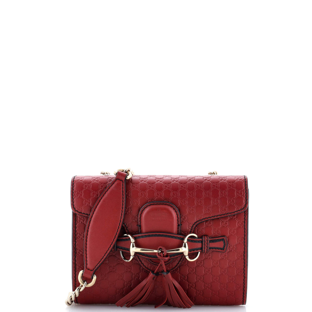 Gucci GUCCI Emily Chain Flap Bag Microguccissima Leather Mini