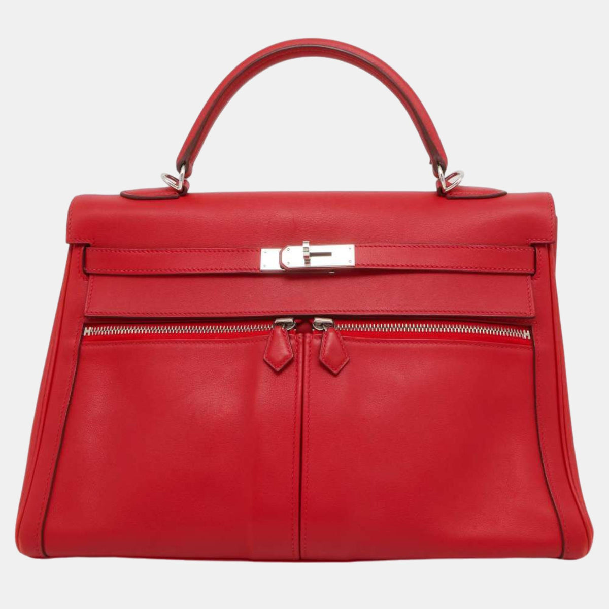 Hermès Vermilion Swift Leather Kelly Lakis 35 Top Handle Bags