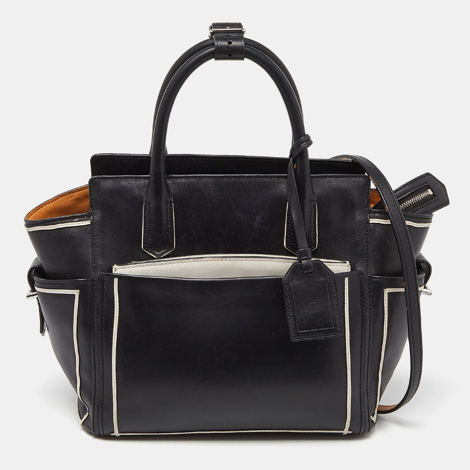 Reed Krakoff Black/White Leather Atlantique Tote