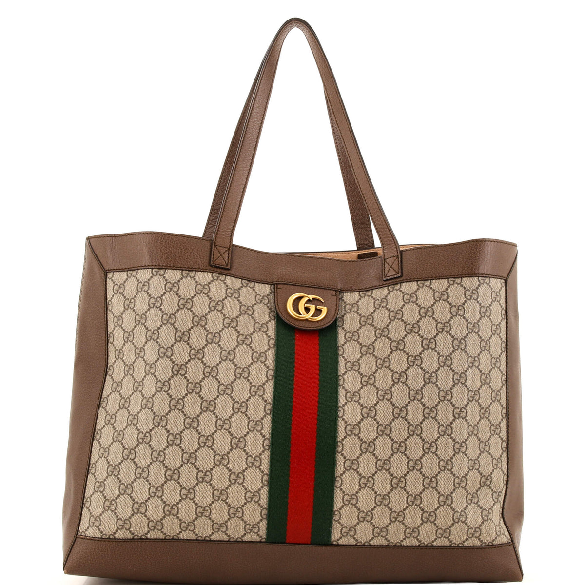 Gucci GUCCI Ophidia Soft Open Tote GG Coated Canvas East West