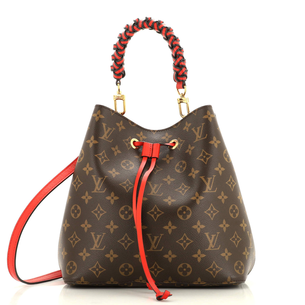 Louis Vuitton Braided Handle NeoNoe Handbag Monogram Canvas MM