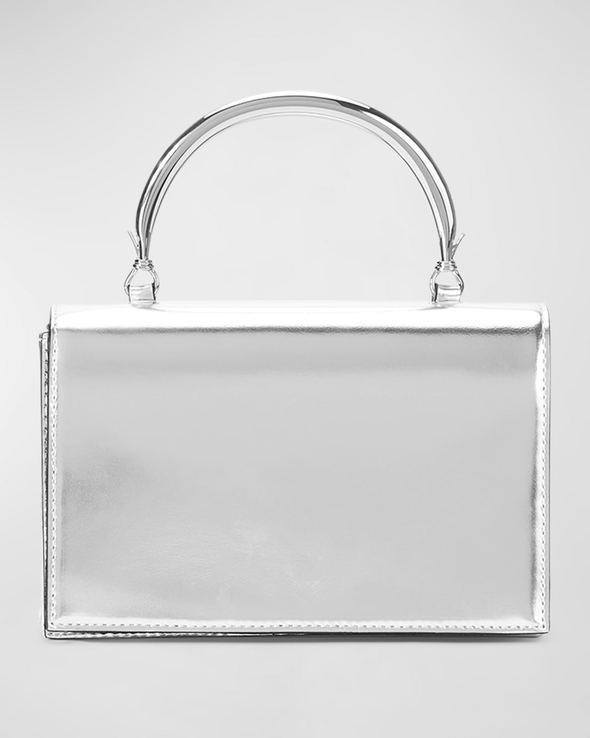 Staud Arc Metallic Leather Top-Handle Bag