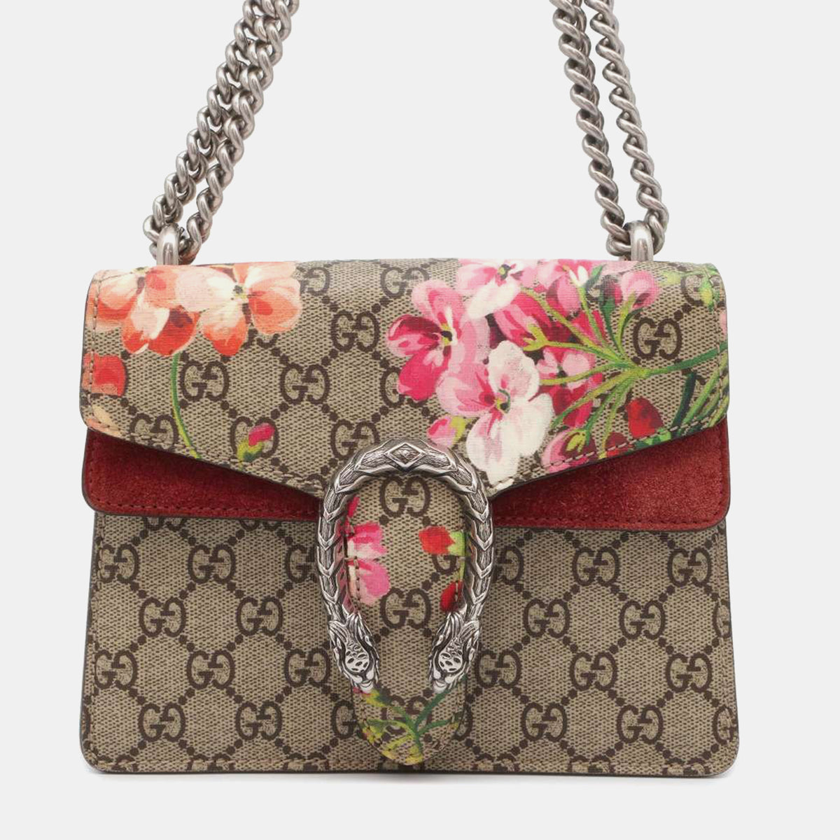 Gucci Beige Canvas Dionysus Blooms Shoulder Bag