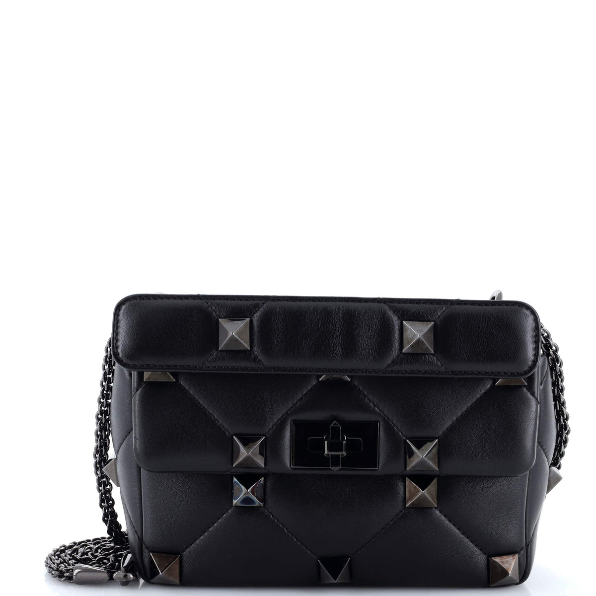 Valentino VALENTINO GARAVANI Roman Stud Flap Bag Quilted Leather Medium
