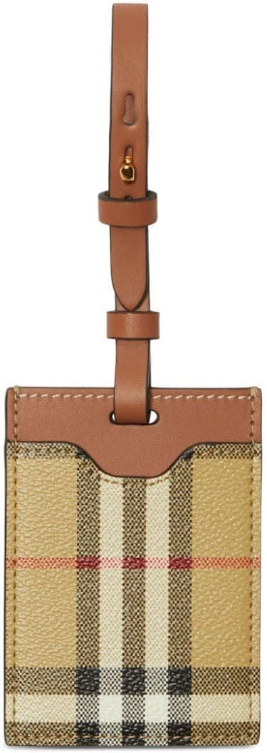 Burberry Men's Equestrian Knight Leather Cardholder in Brown | Size UNICA | 8073976