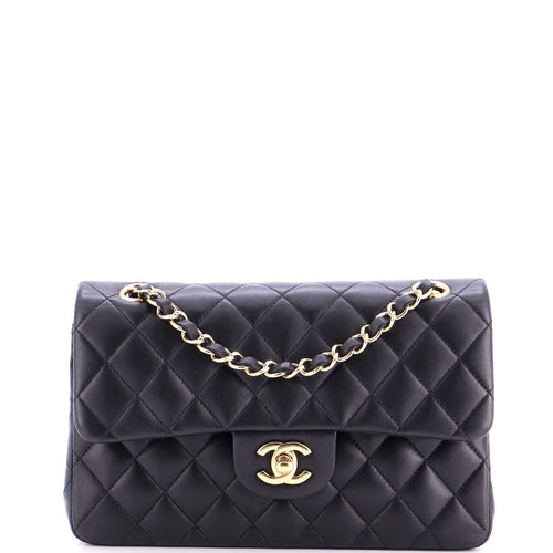 CHANEL Classic Double Flap Bag Quilted Lambskin Small