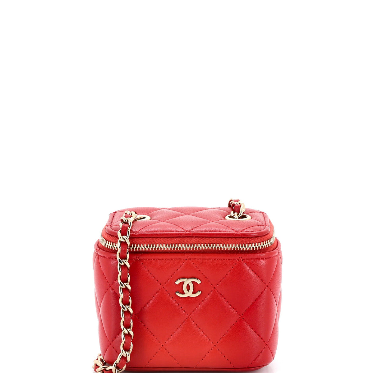 Chanel CHANEL Classic Vanity Case with Chain Quilted Lambskin Mini