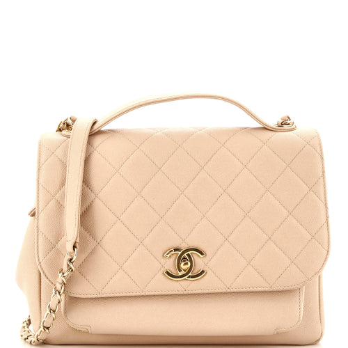 CHANEL Business Affinity Flap Bag Quilted Caviar Large