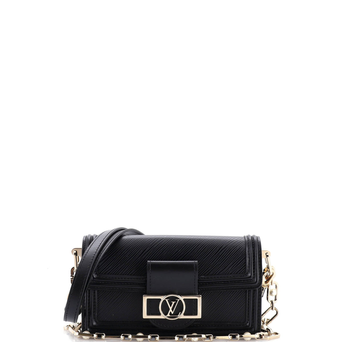 Louis Vuitton Dauphine Shoulder Bag Leather with Faux Pearls East West