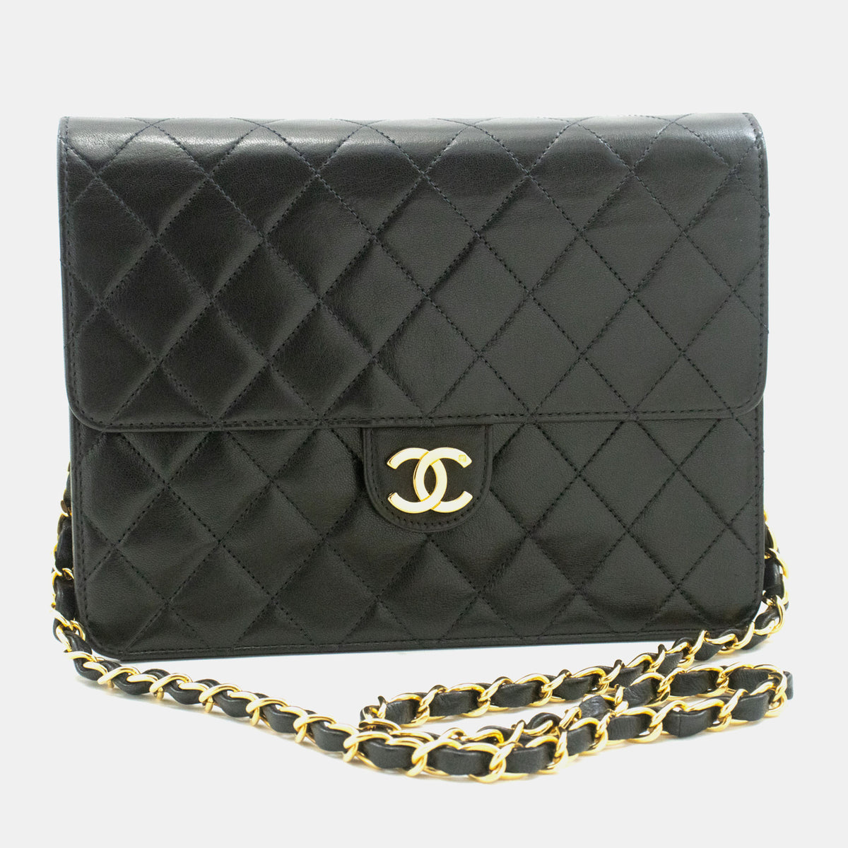 Chanel Black Leather Wallet on Chain Bag