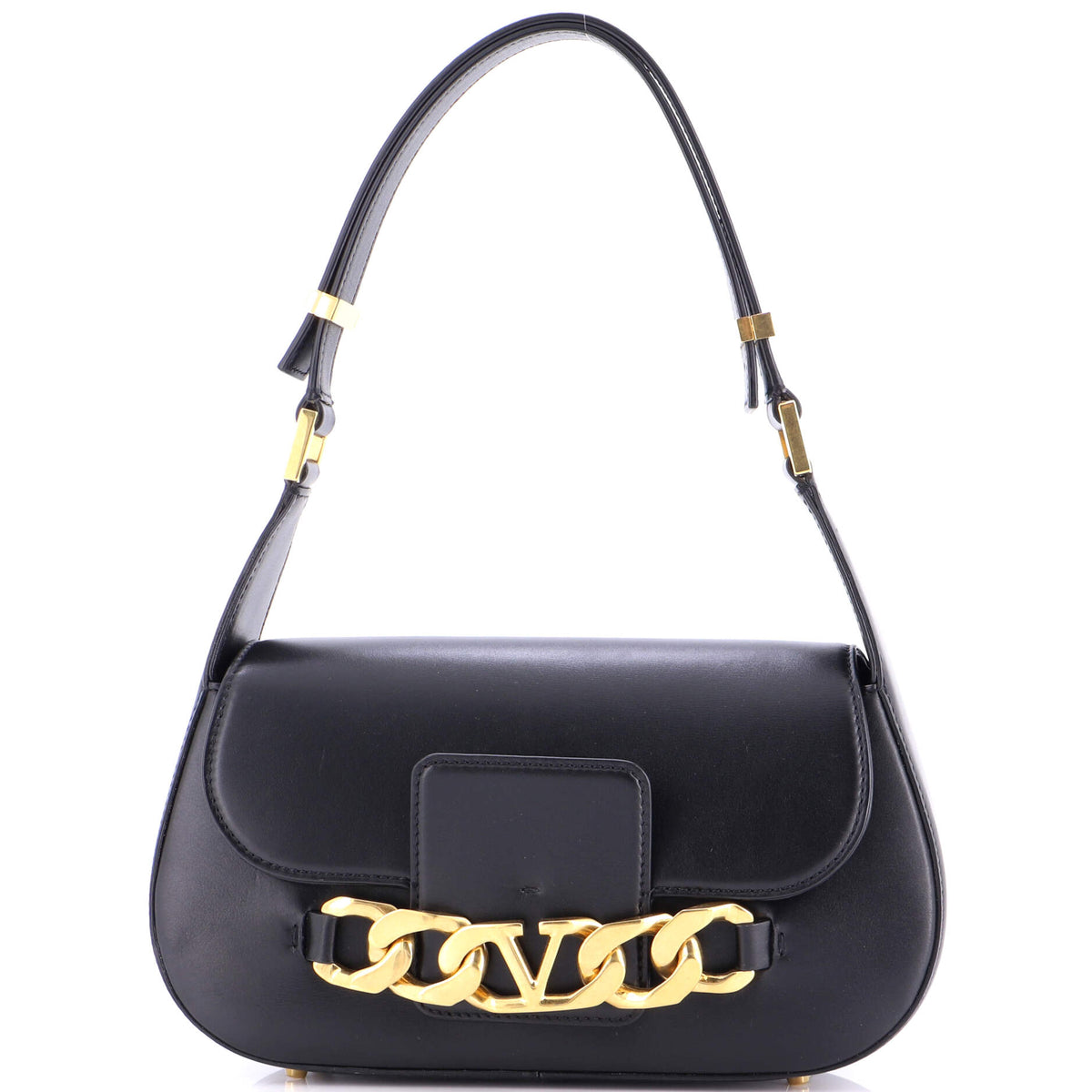Valentino VALENTINO GARAVANI VLogo Chain Flap Shoulder Bag Leather Medium
