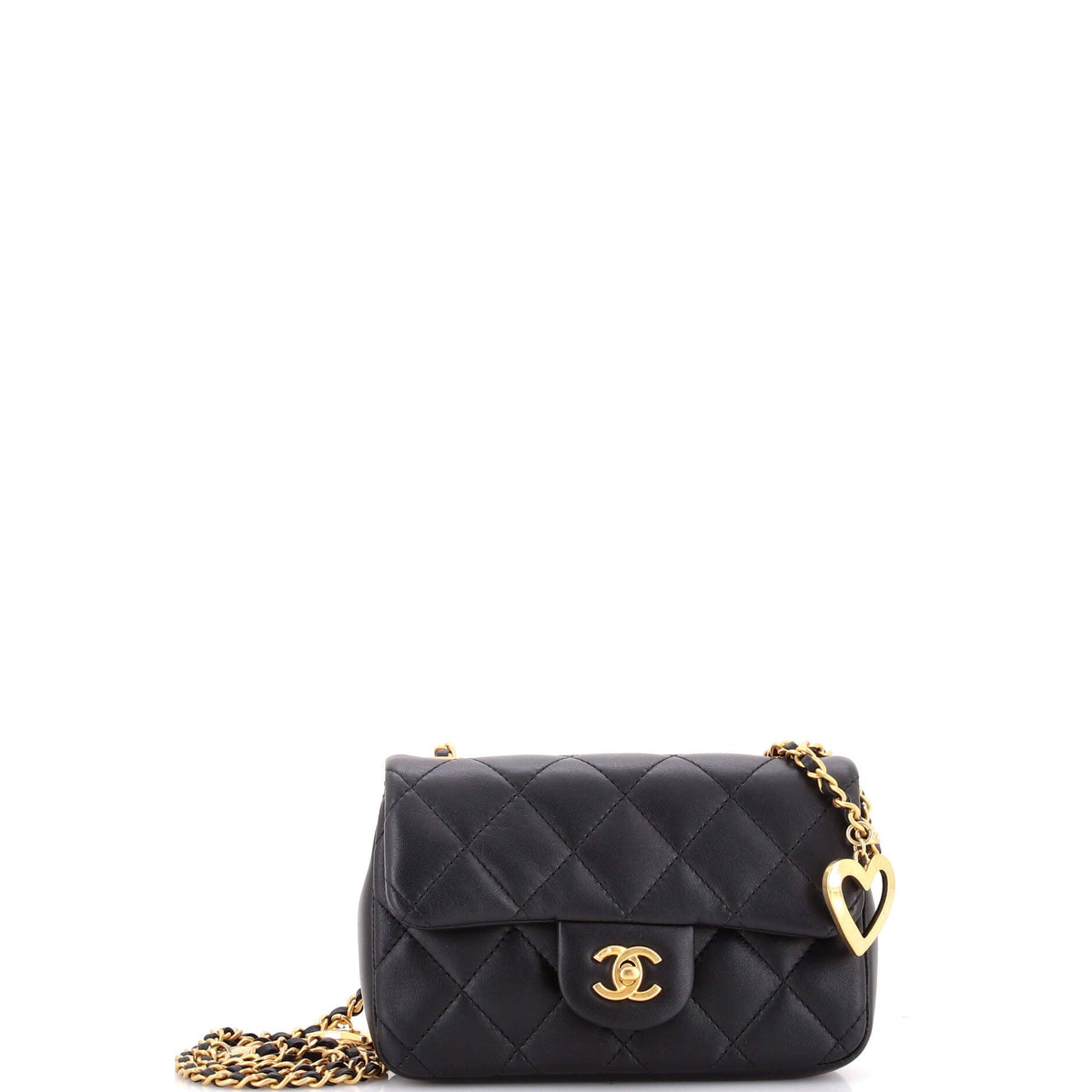 Chanel CHANEL Heart Charms Flap Bag Quilted Lambskin Mini