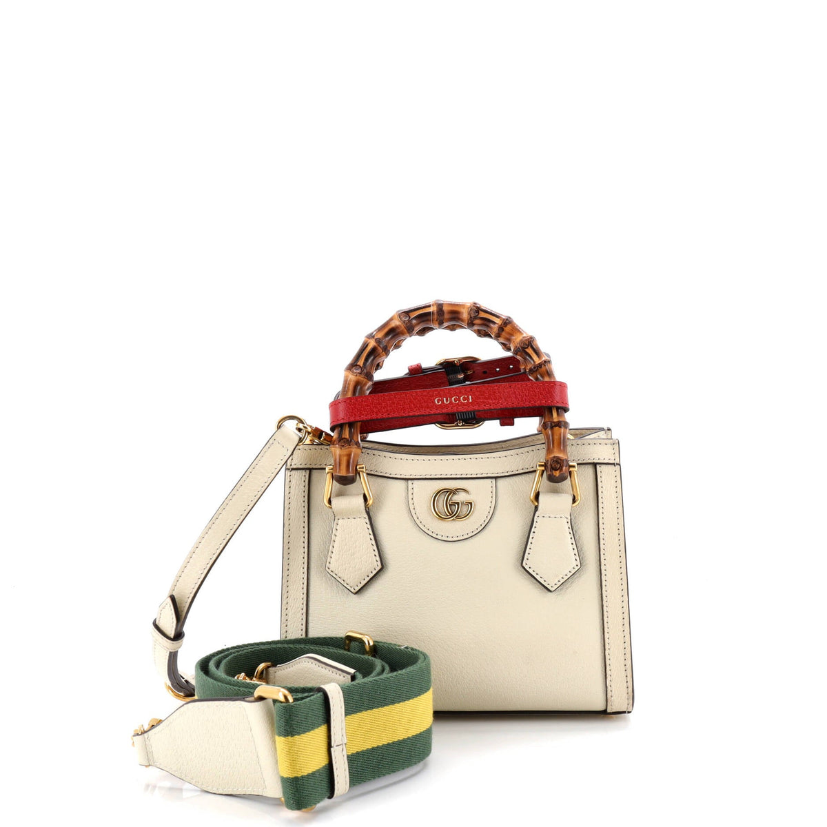 Gucci GUCCI Diana NM Bamboo Handle Tote Leather Mini