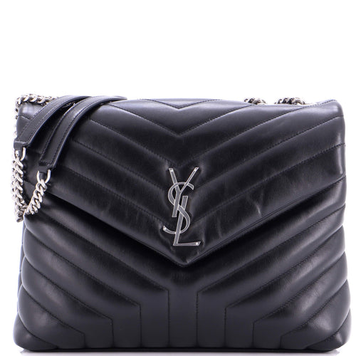 Loulou Shoulder Bag Matelasse Chevron Leather Medium