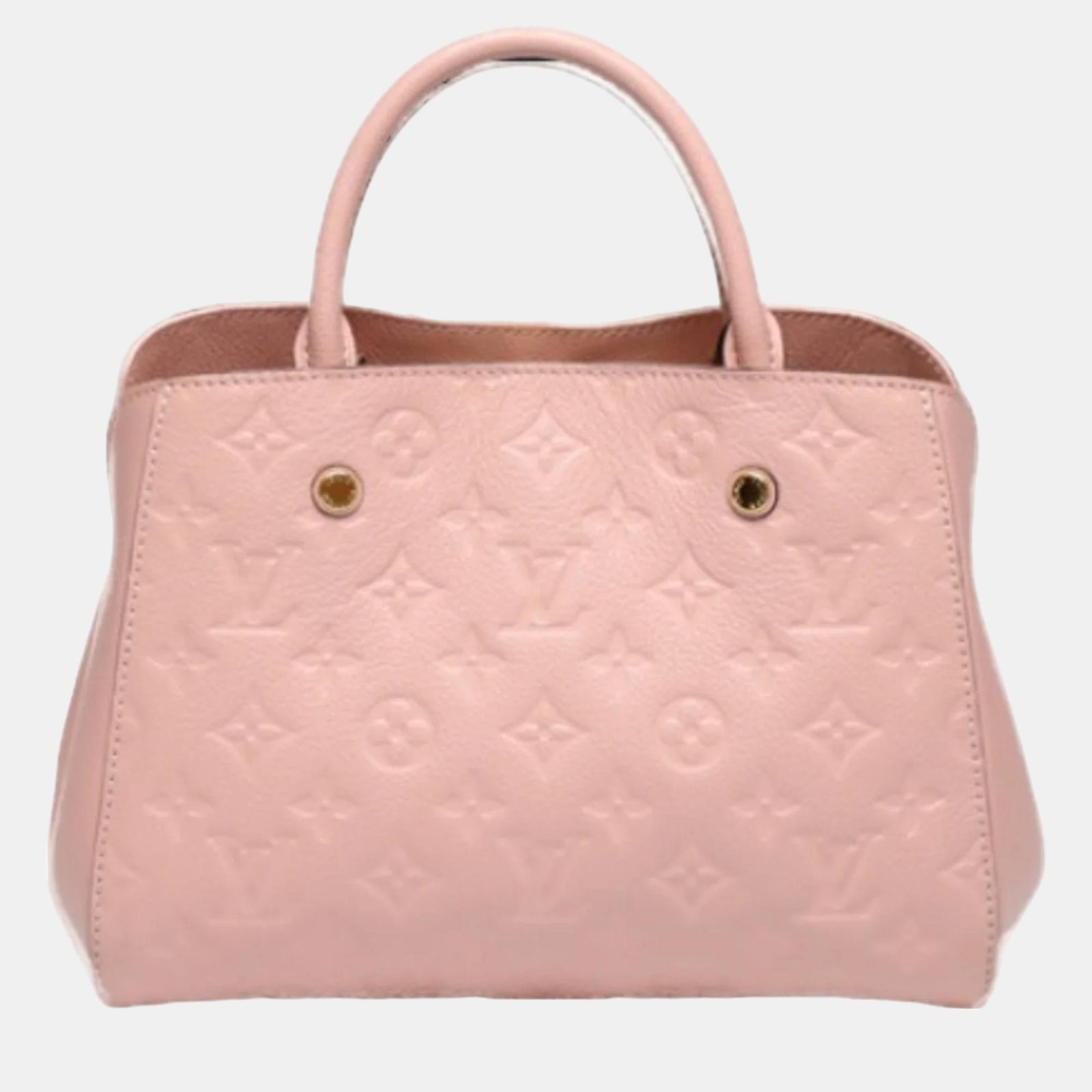 Louis Vuitton Rose Poudre Empreinte BB Leder Montaigne Satchel