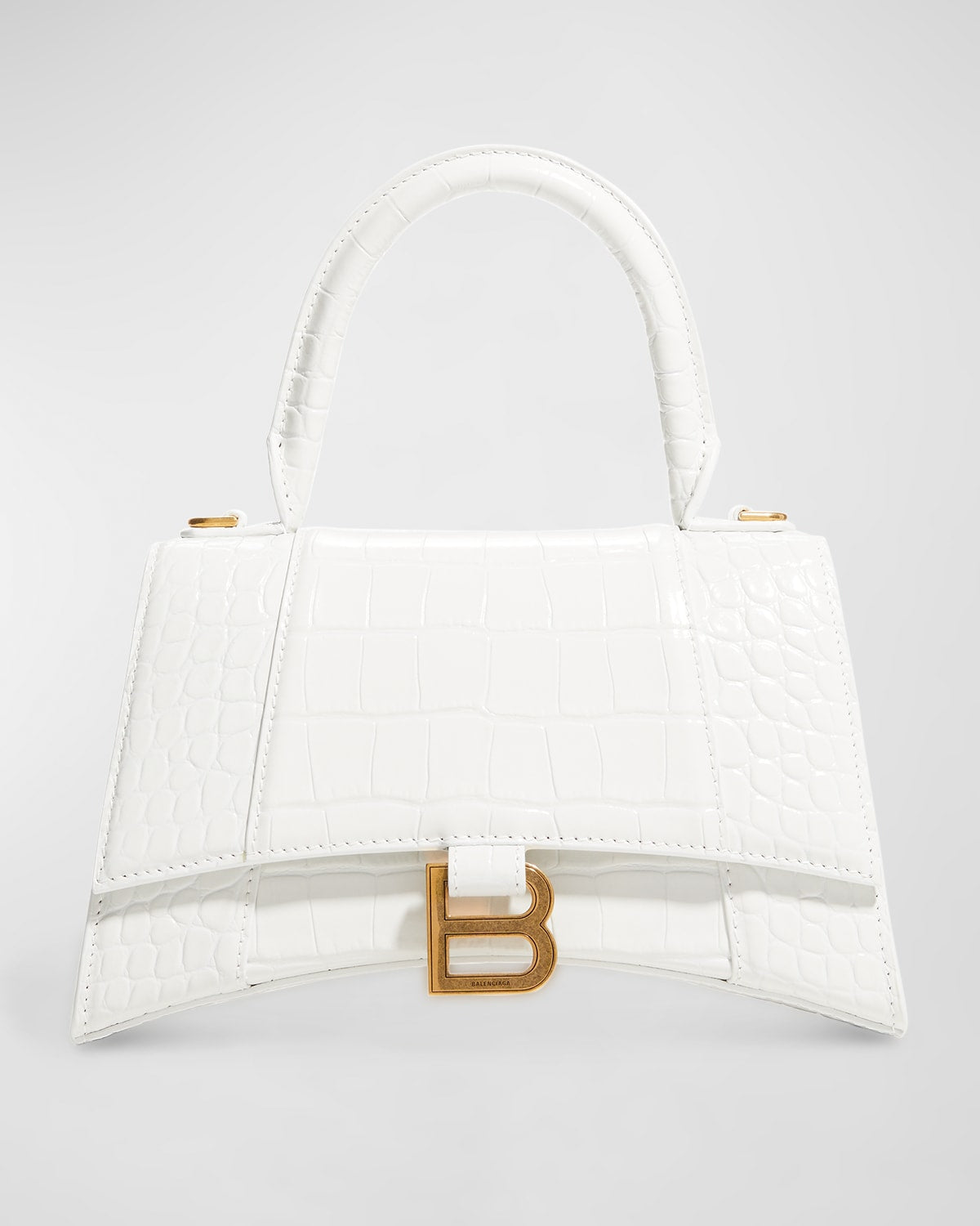 Boss Hourglass Small Croc-Embossed Bag