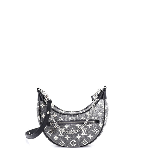 Loop Handbag Monogram Jacquard Denim
