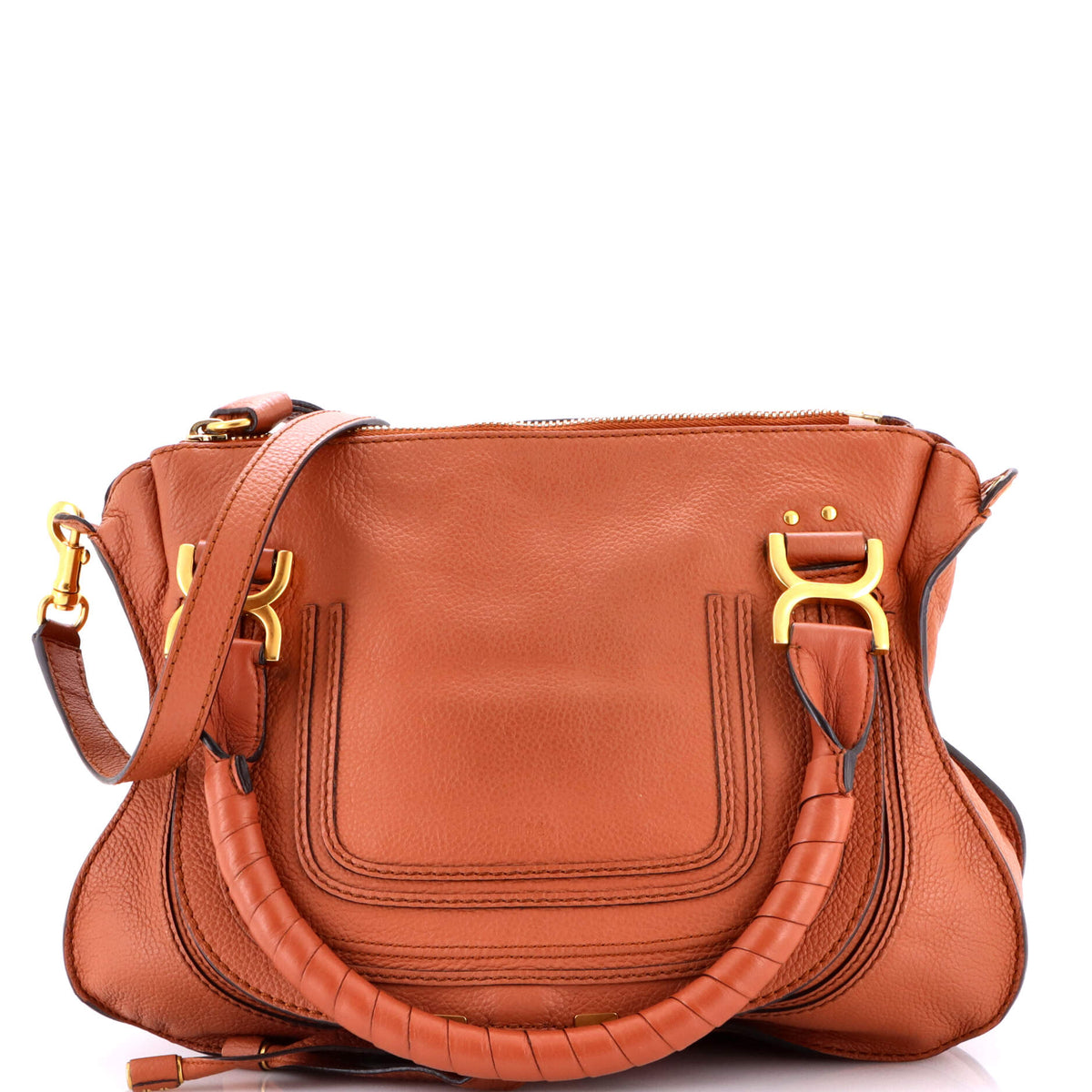 Chloe CHLOE Marcie Satchel Leather Small