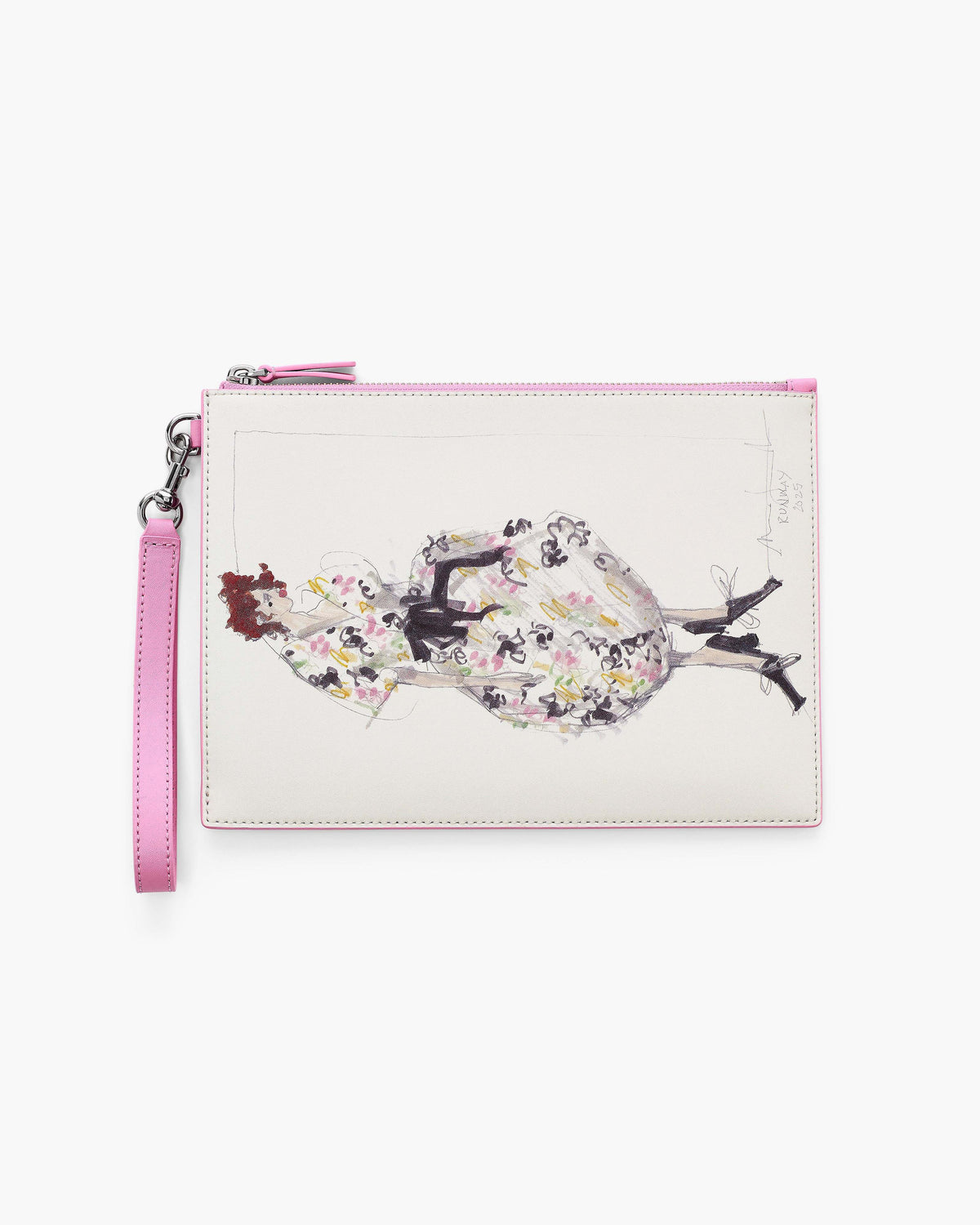 Marc Jacobs Marc Jacobs The Runway Illustration Wristlet in Ribbon Pink