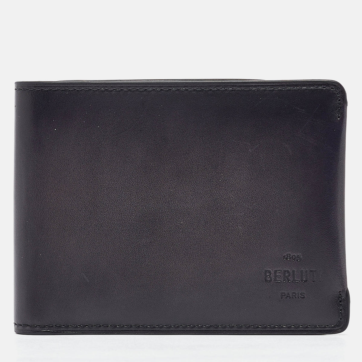 Berluti Midnight Blue Leather Bifold Wallet