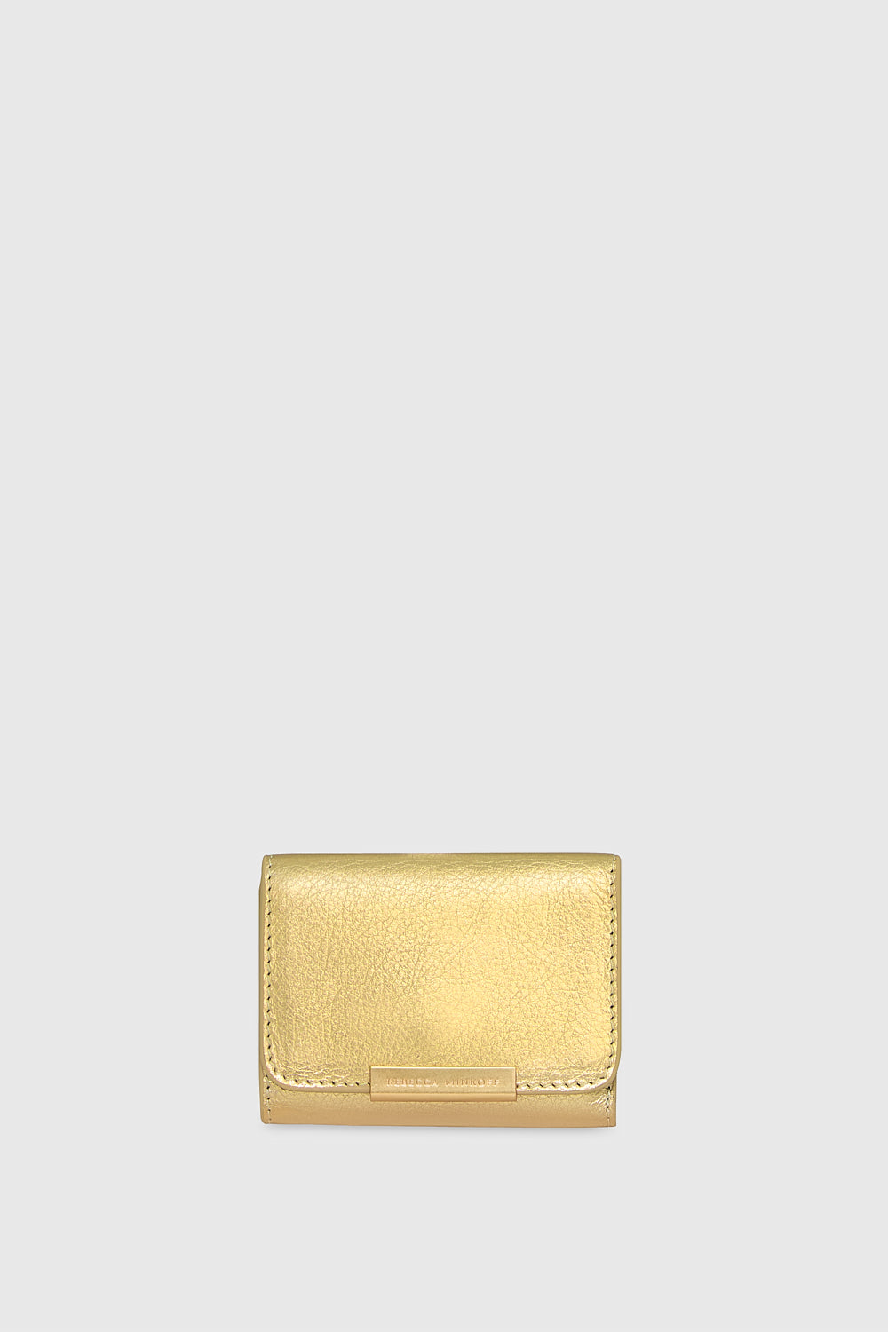 Rebecca Minkoff Compact Wallet In Gold