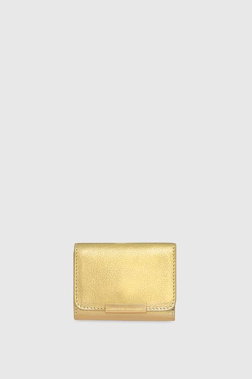 Compact Wallet In Gold