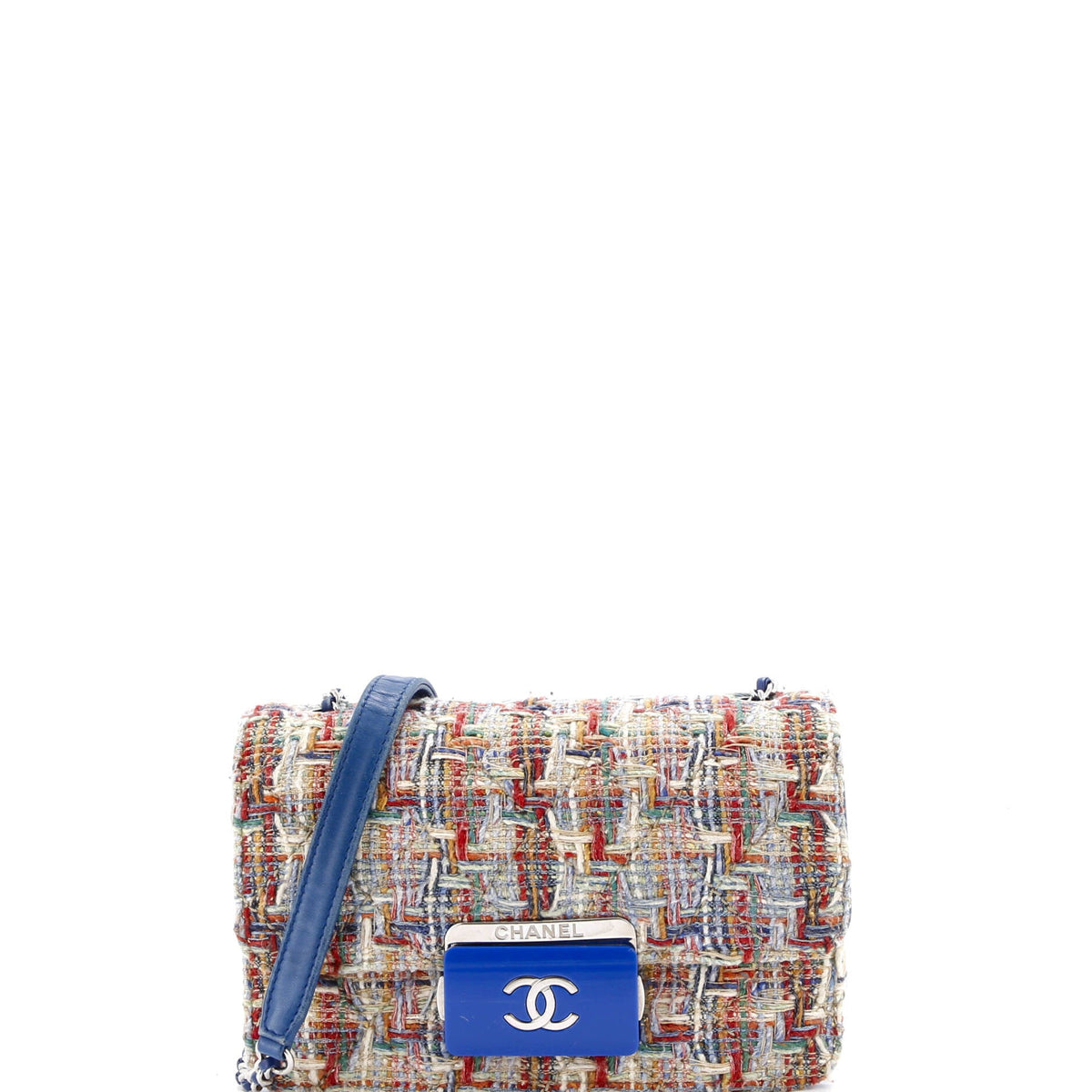Chanel CHANEL Beauty Lock Flap Bag Quilted Tweed Mini