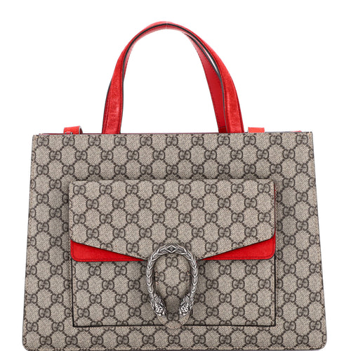 GUCCI Dionysus Convertible Tote GG Coated Canvas Medium
