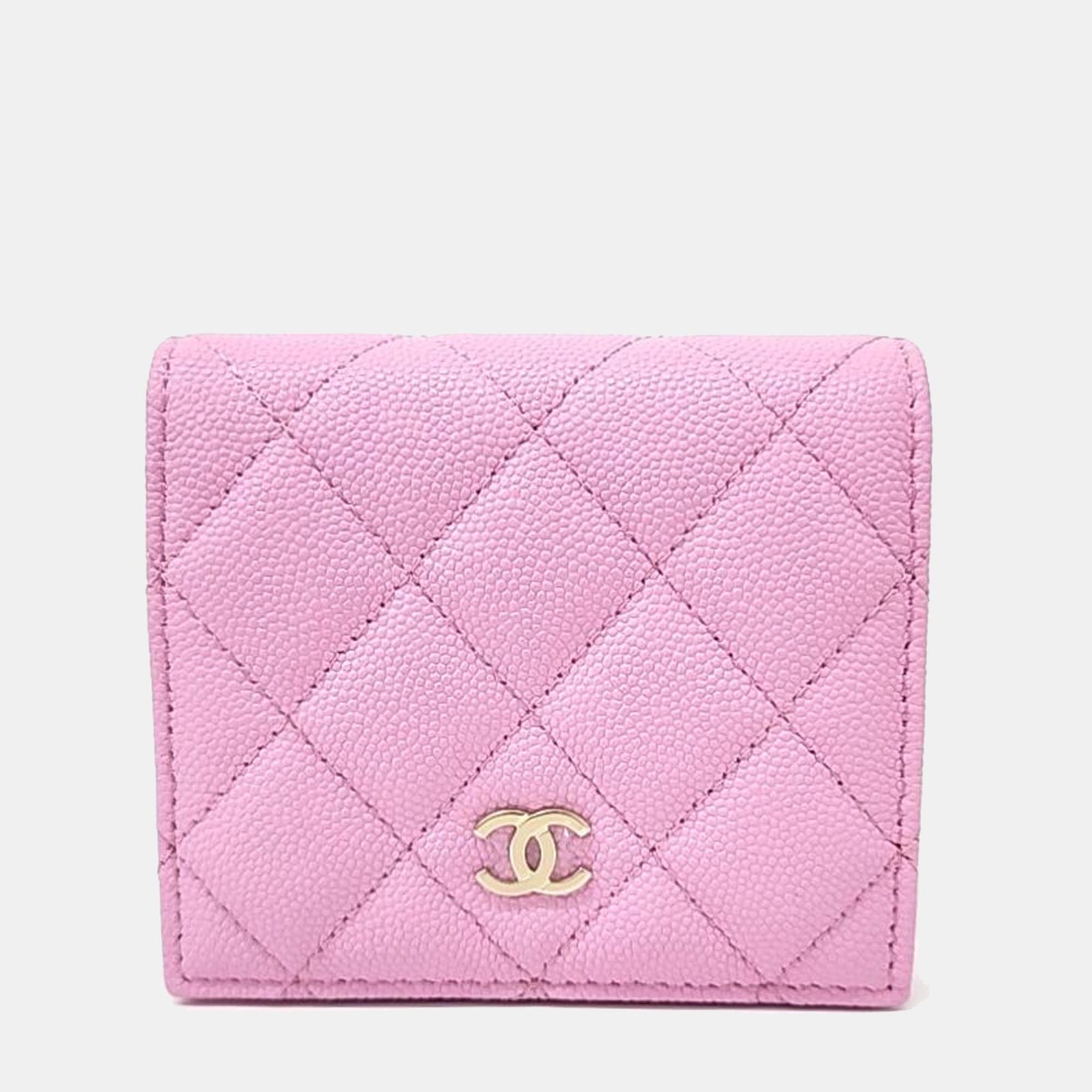 Chanel Caviar Pink bifold wallet