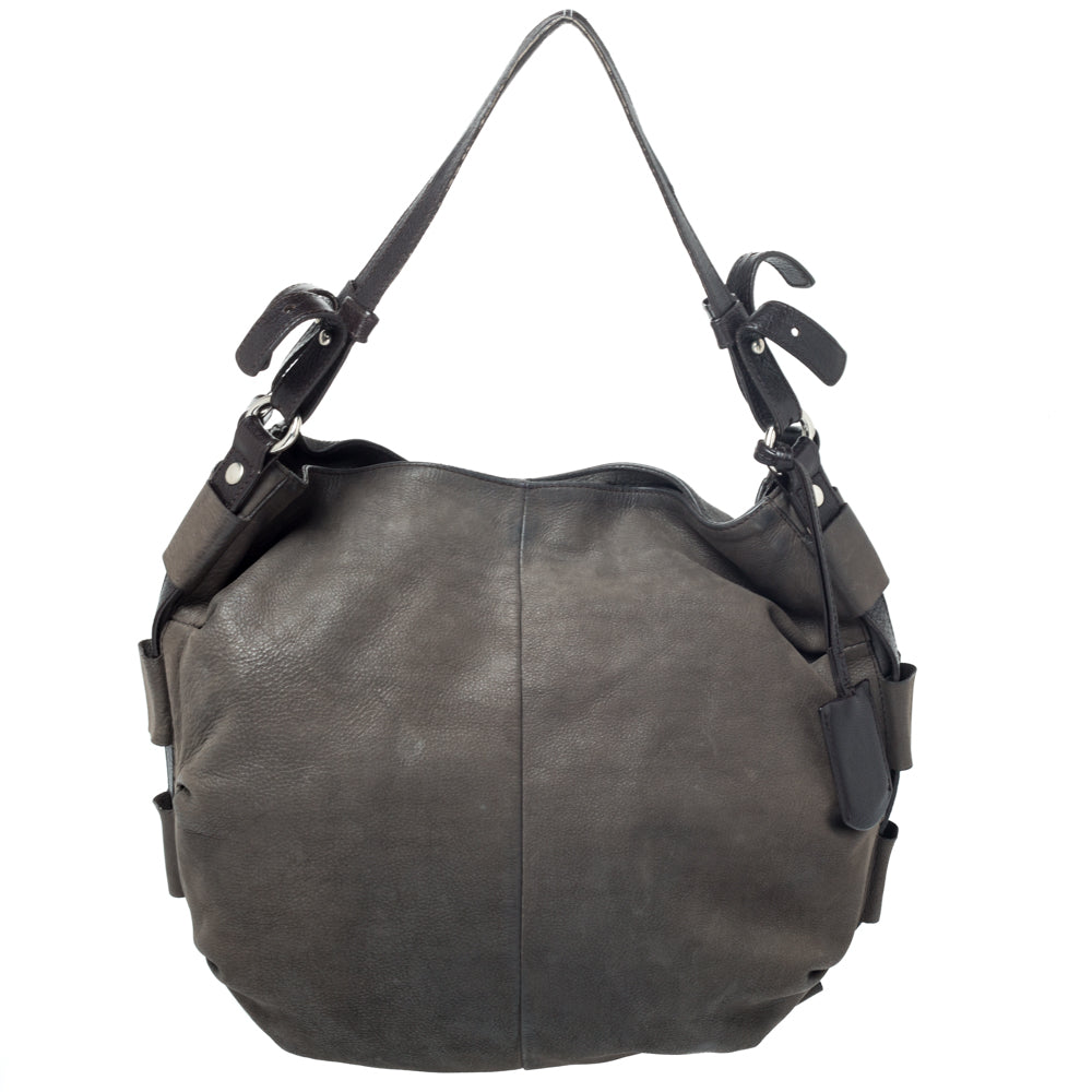 Furla Grey Leather Hobo