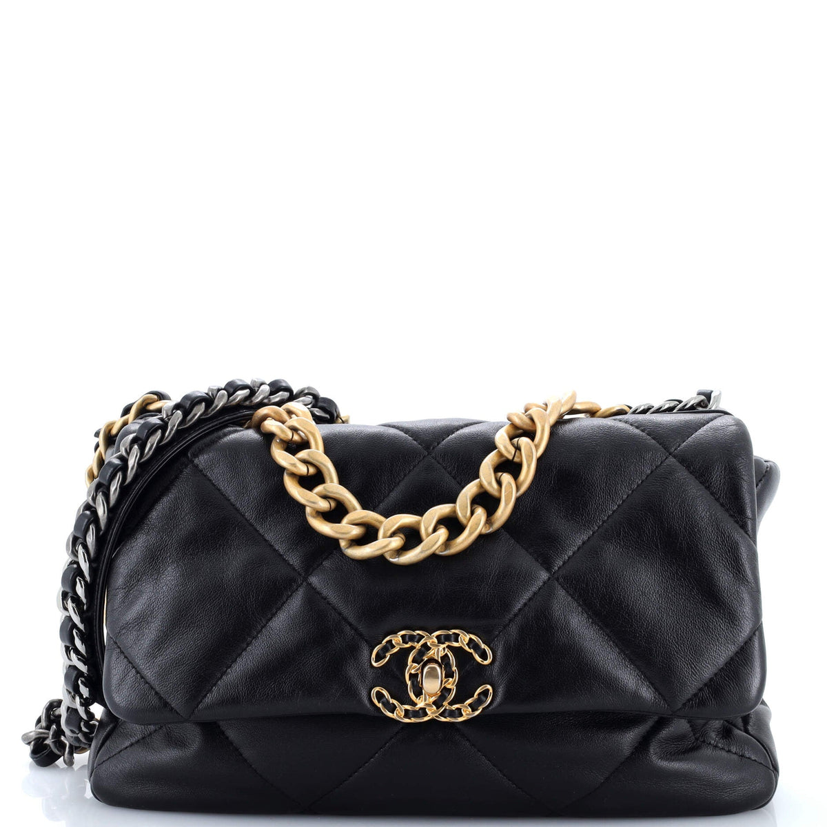 Chanel CHANEL 19 Flap Bag Quilted Leather Large