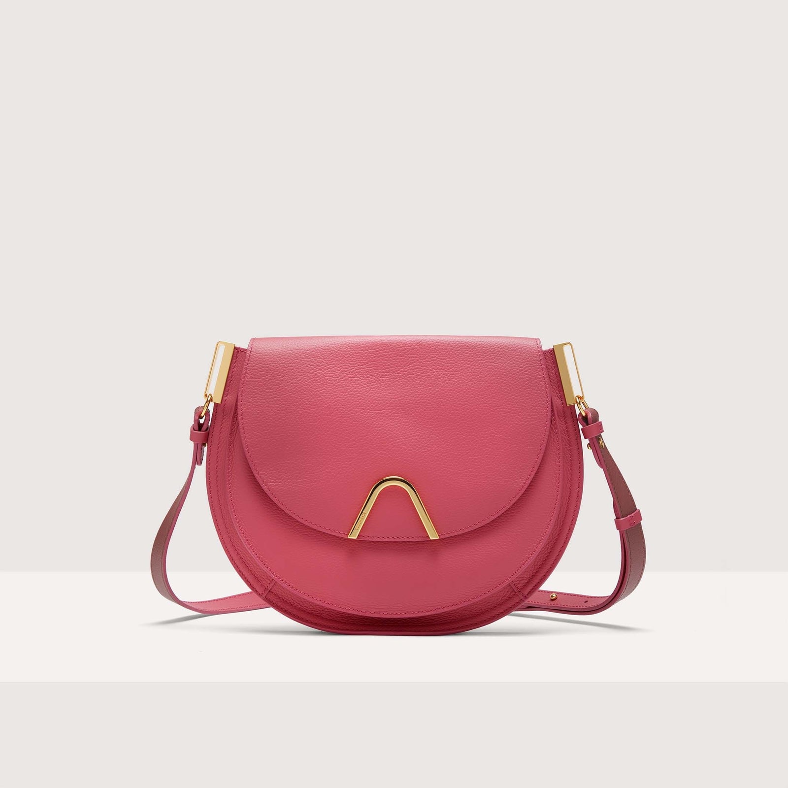 Coccinelle Grained Leather Crossbody Bag Sunup Medium