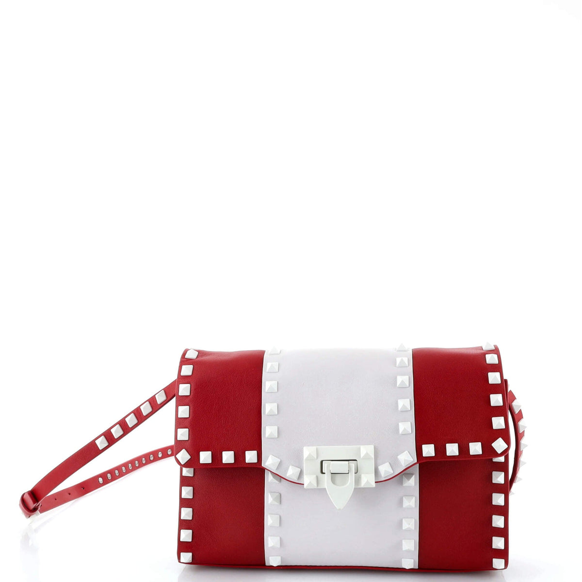 Valentino Garavani VALENTINO GARAVANI Free Rockstud Flip Lock Flap Bag Leather Medium