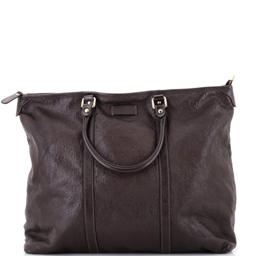 GUCCI Joy Zip Top Tote Guccissima Leather Medium