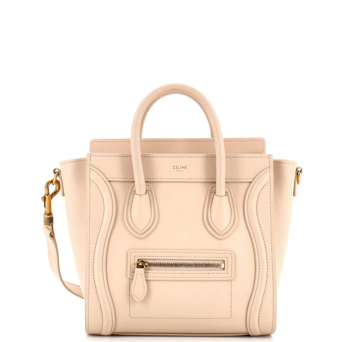 Celine CELINE Luggage Bag Smooth Leather Nano