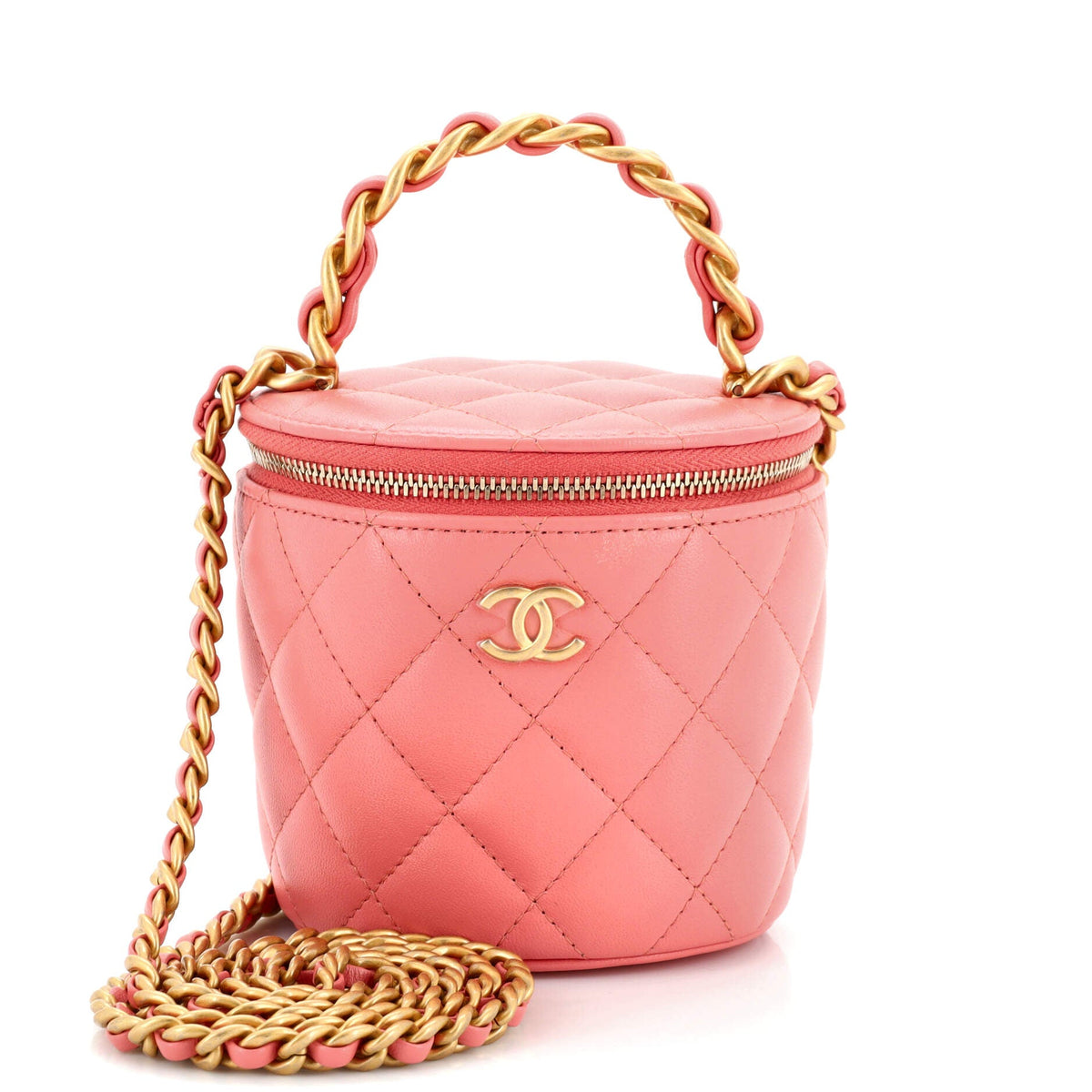 Chanel CHANEL Afternoon Tea Vanity Bucket Bag Quilted Lambskin
