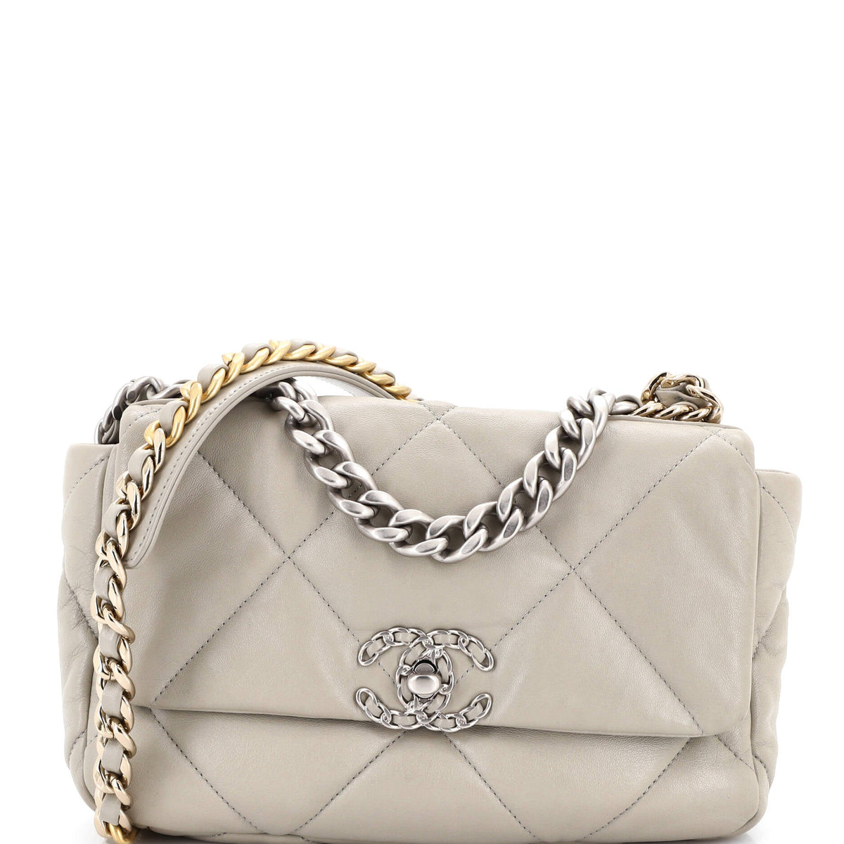 Chanel CHANEL 19 Flap Bag Quilted Leather Medium