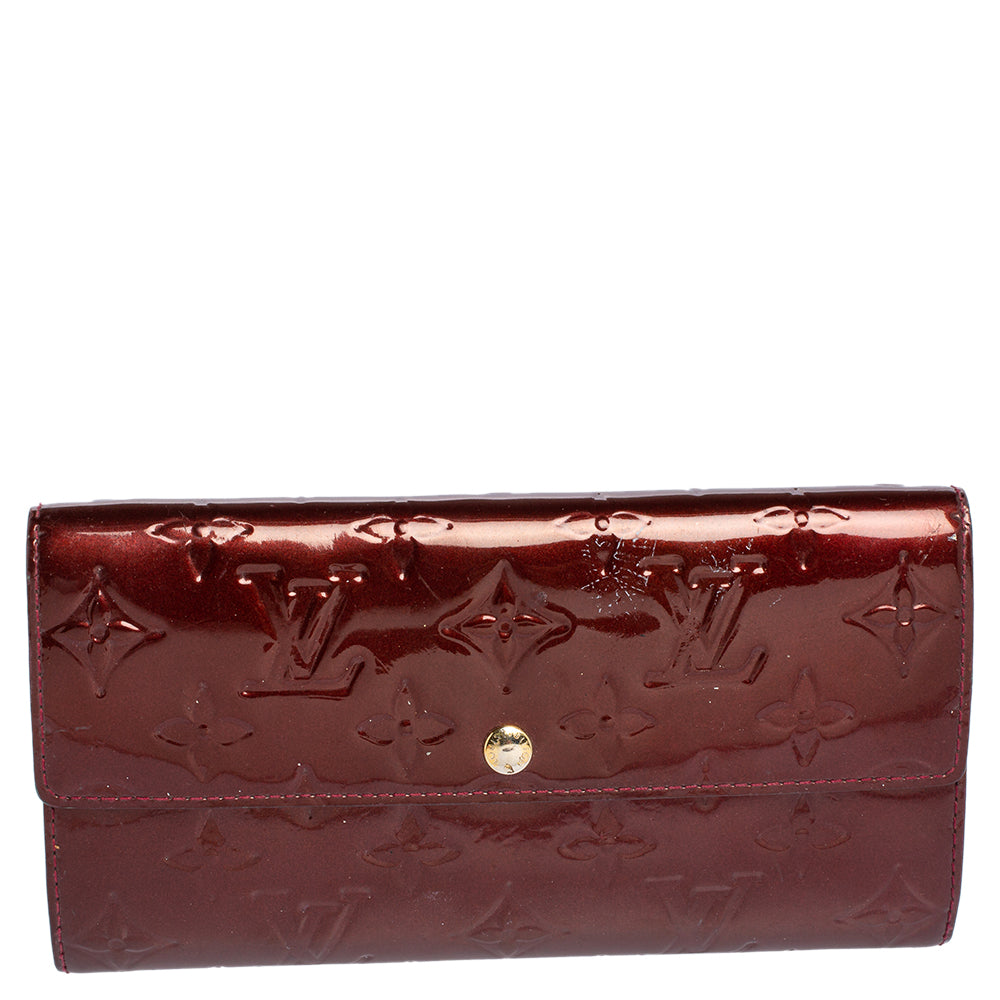 Louis Vuitton Rouge Fauviste Monogram Vernis Sarah Wallet