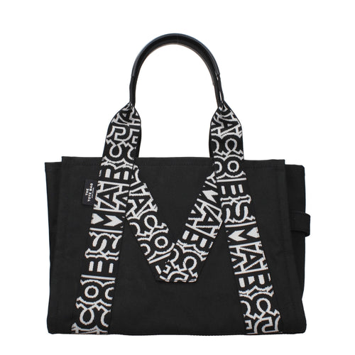 Marc Jacobs Crossbody Logo - Printed Fabric Tote Bag - Black