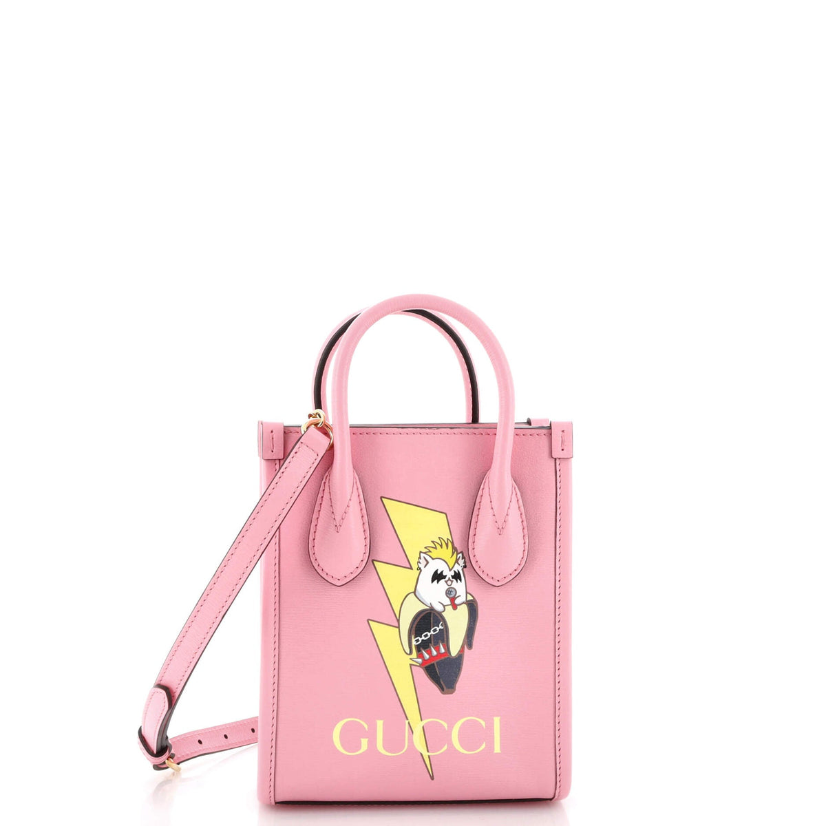 Gucci GUCCI Vertical Tote Bananya Printed Leather Mini