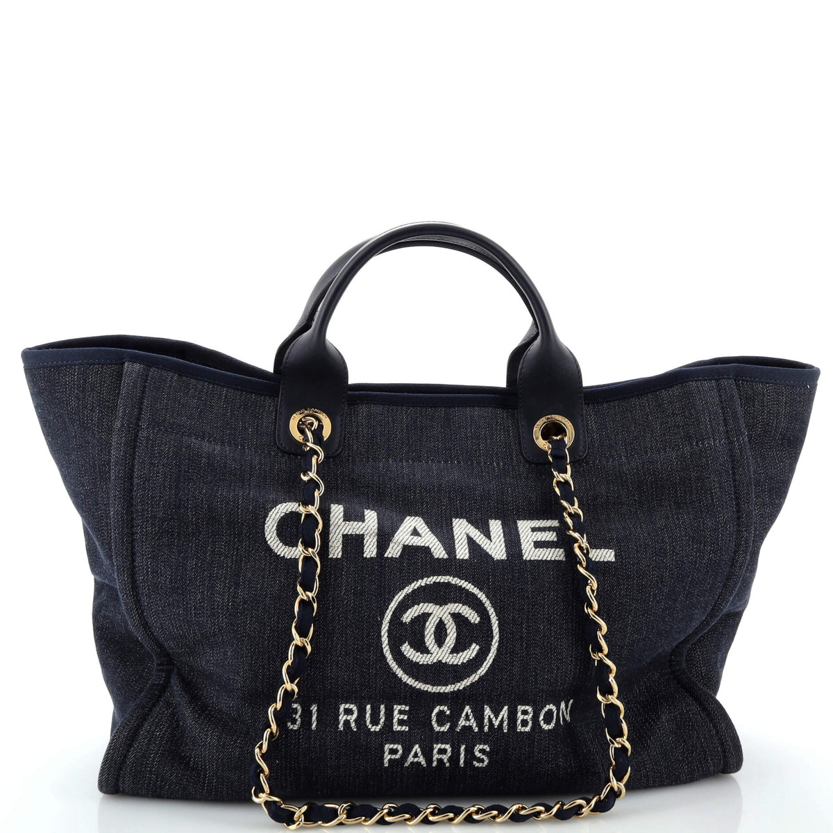Chanel CHANEL Deauville Tote Denim Medium