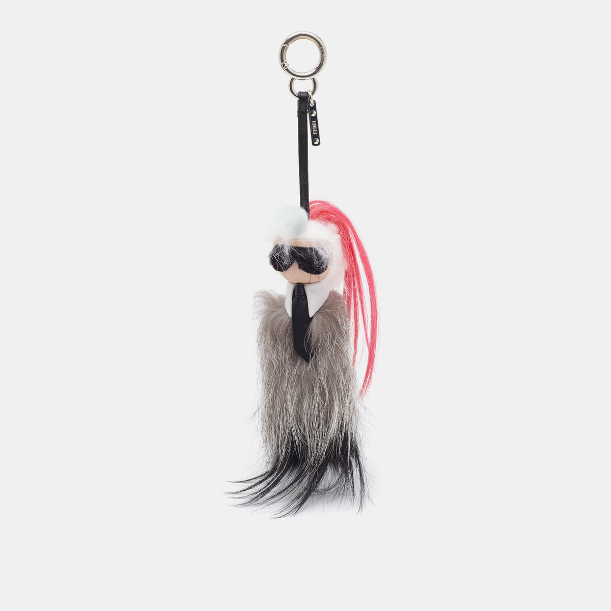 Fendi Multicolor Fox & Mink Fur Karlito Bag Charm